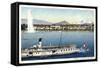 Lac Léman, Genf, Dampfer Savoie, Fontäne, Jet D'Eau-null-Framed Stretched Canvas