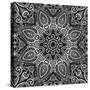 Lace Background: White on Black, Mandala-Katyau-Stretched Canvas