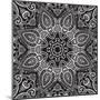 Lace Background: White on Black, Mandala-Katyau-Mounted Art Print