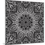 Lace Background: White on Black, Mandala-Katyau-Mounted Art Print