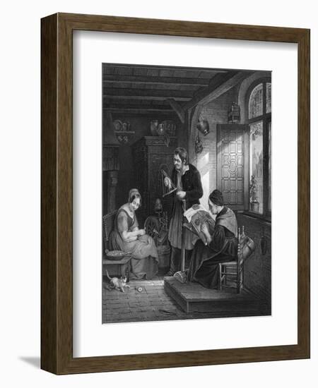 Lace Making, Flanders-null-Framed Art Print