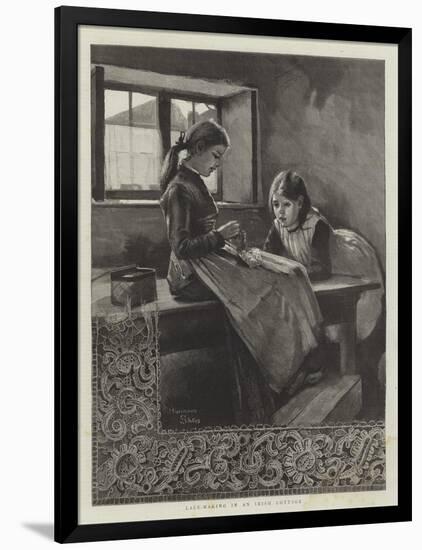 Lace-Making in an Irish Cottage-Marianne Stokes-Framed Giclee Print