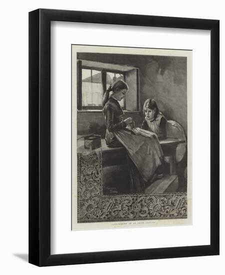 Lace-Making in an Irish Cottage-Marianne Stokes-Framed Giclee Print