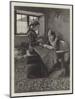 Lace-Making in an Irish Cottage-Marianne Stokes-Mounted Giclee Print