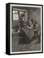 Lace-Making in an Irish Cottage-Marianne Stokes-Framed Stretched Canvas