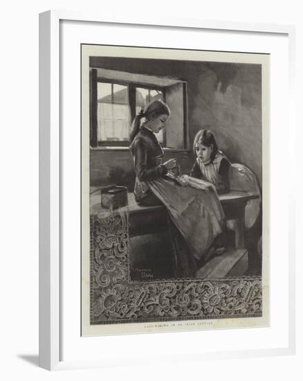 Lace-Making in an Irish Cottage-Marianne Stokes-Framed Giclee Print