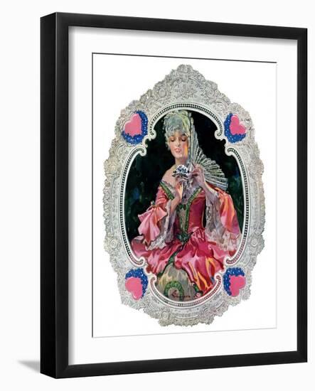 "Lace Valentine,"February 15, 1930-Elbert Mcgran Jackson-Framed Giclee Print