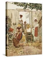 Lacemakers, Venice, 1898-Maurice Brazil Prendergast-Stretched Canvas