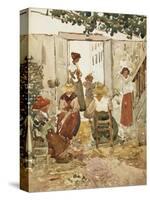 Lacemakers, Venice, 1898-Maurice Brazil Prendergast-Stretched Canvas