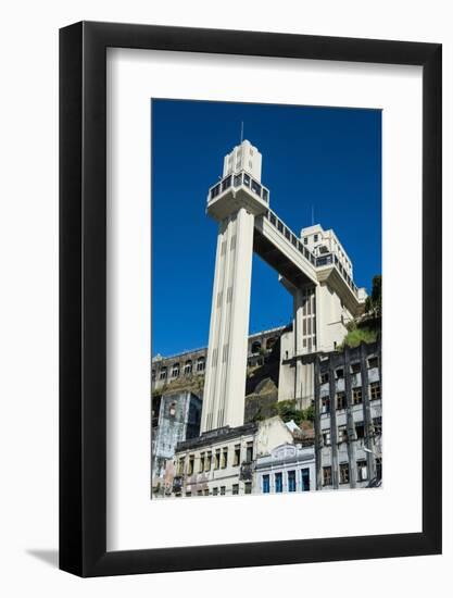 Lacerda Lift in the Pelourinho, Salvador Da Bahia, Bahia, Brazil, South America-Michael Runkel-Framed Photographic Print