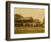 Lacey Depot, Waiting for Taft (1909)-null-Framed Giclee Print