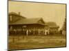 Lacey Depot, Waiting for Taft (1909)-null-Mounted Giclee Print