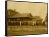 Lacey Depot, Waiting for Taft (1909)-null-Framed Stretched Canvas