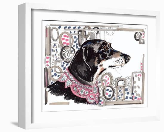 Lacey the Dachshund, 2013-Jo Chambers-Framed Giclee Print