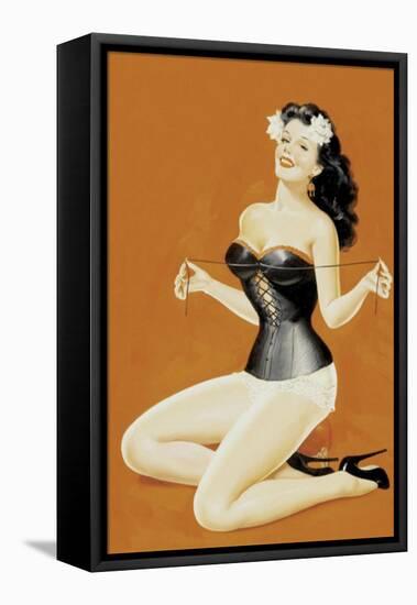 Lacing Her Bra-Peter Driben-Framed Stretched Canvas