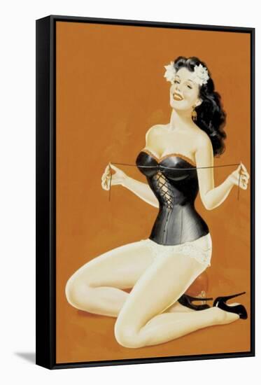 Lacing Her Bra-Peter Driben-Framed Stretched Canvas