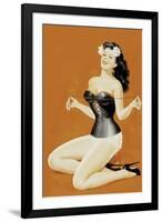 Lacing Her Bra-Peter Driben-Framed Art Print