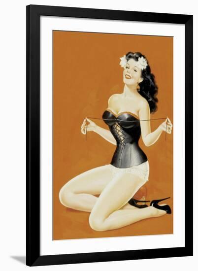 Lacing Her Bra-Peter Driben-Framed Art Print