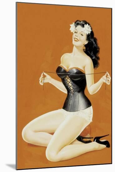 Lacing Her Bra-Peter Driben-Mounted Art Print