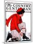 "Lacing Her Skates," Country Gentleman Cover, January 10, 1925-Remington Schuyler-Mounted Giclee Print