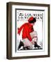 "Lacing Her Skates," Country Gentleman Cover, January 10, 1925-Remington Schuyler-Framed Premium Giclee Print