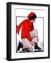 "Lacing Her Skates,"January 10, 1925-Remington Schuyler-Framed Giclee Print