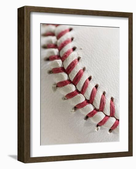 Lacing on Baseball-Tom Grill-Framed Photographic Print