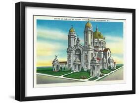 Lackawanna, New York - Exterior View of the Shrine of our Lady of Victory-Lantern Press-Framed Art Print