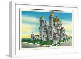 Lackawanna, New York - Exterior View of the Shrine of our Lady of Victory-Lantern Press-Framed Art Print