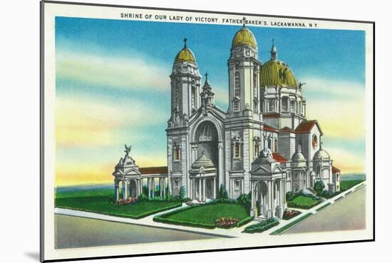 Lackawanna, New York - Exterior View of the Shrine of our Lady of Victory-Lantern Press-Mounted Art Print