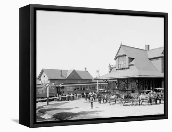 Lackawanna Railway Station, Mt. Pocono, Pa.-null-Framed Stretched Canvas