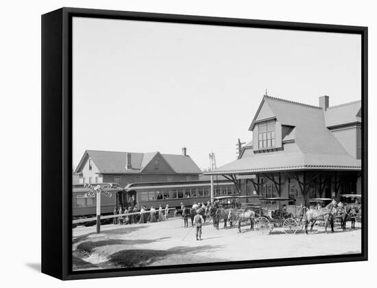 Lackawanna Railway Station, Mt. Pocono, Pa.-null-Framed Stretched Canvas