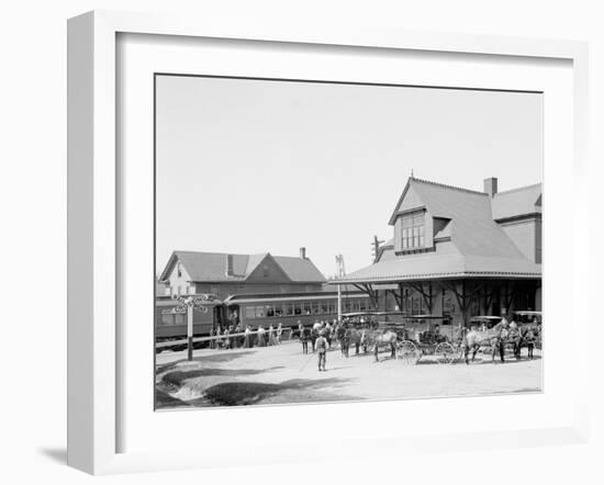 Lackawanna Railway Station, Mt. Pocono, Pa.-null-Framed Photo