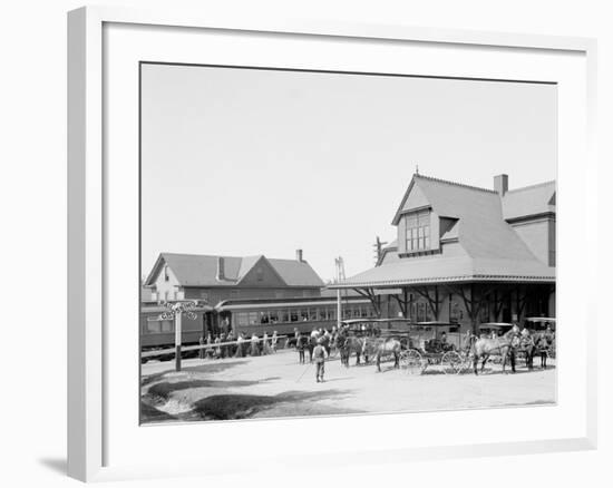 Lackawanna Railway Station, Mt. Pocono, Pa.-null-Framed Photo