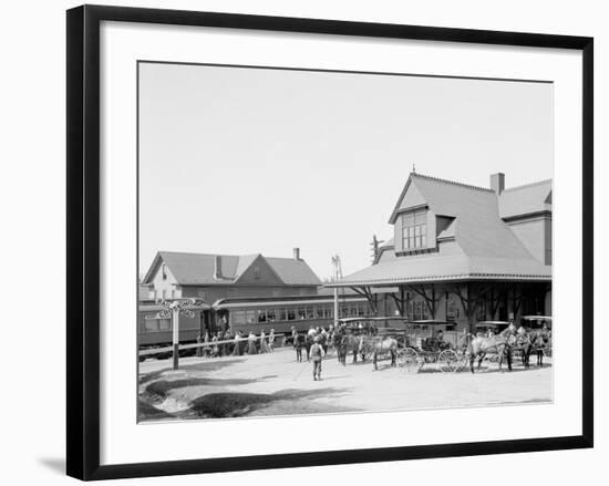 Lackawanna Railway Station, Mt. Pocono, Pa.-null-Framed Photo