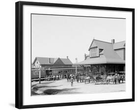 Lackawanna Railway Station, Mt. Pocono, Pa.-null-Framed Photo