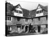 Lacock Abbey Courtyard-null-Stretched Canvas