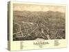 Laconia, New Hampshire - Panoramic Map-Lantern Press-Stretched Canvas