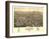 Laconia, New Hampshire - Panoramic Map-Lantern Press-Framed Art Print