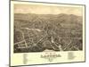 Laconia, New Hampshire - Panoramic Map-Lantern Press-Mounted Art Print