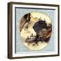 Lacquer Landscape Fan-Zeshin Shibata-Framed Giclee Print