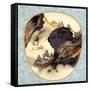 Lacquer Landscape Fan-Zeshin Shibata-Framed Stretched Canvas