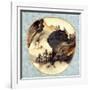 Lacquer Landscape Fan-Zeshin Shibata-Framed Giclee Print