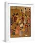 Lacquered Cardboard Book Cover Depicting Travelers Arriving at Caravanserai-null-Framed Giclee Print