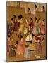 Lacquered Cardboard Book Cover Depicting Travelers Arriving at Caravanserai-null-Mounted Giclee Print