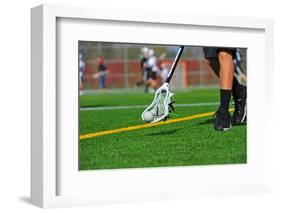 Lacrosse Ball in a Head-jaboardm-Framed Photographic Print