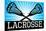 Lacrosse Blue Sports Poster Print-null-Mounted Poster