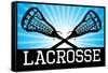 Lacrosse Blue Sports Poster Print-null-Framed Stretched Canvas