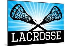 Lacrosse Blue Sports-null-Mounted Poster