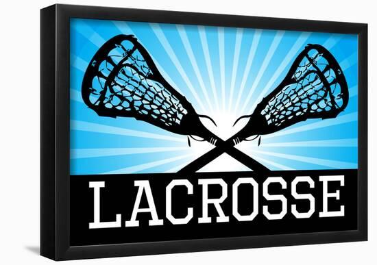 Lacrosse Blue Sports-null-Framed Poster